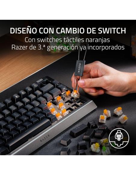 Razer BlackWidow V4 75% Teclado Mecánico RGB USB Negro