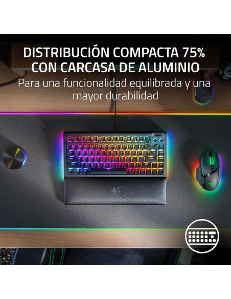 Razer BlackWidow V4 75% Teclado Mecánico RGB USB Negro