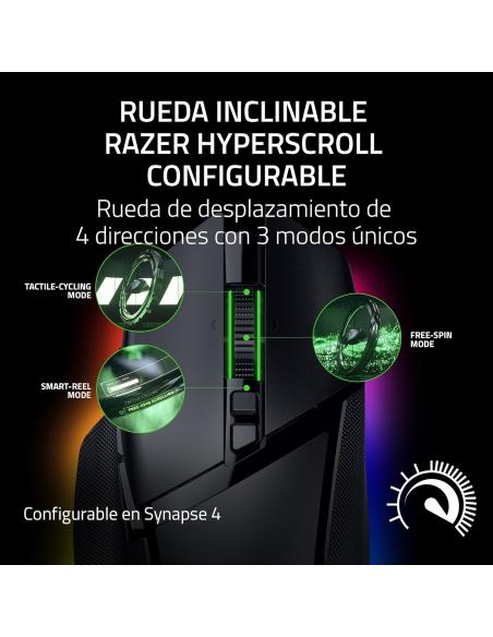 Razer Basilisk V3 Pro 35K Ratón Gaming Óptico Inalámbrico RGB 35000 DPI Negro