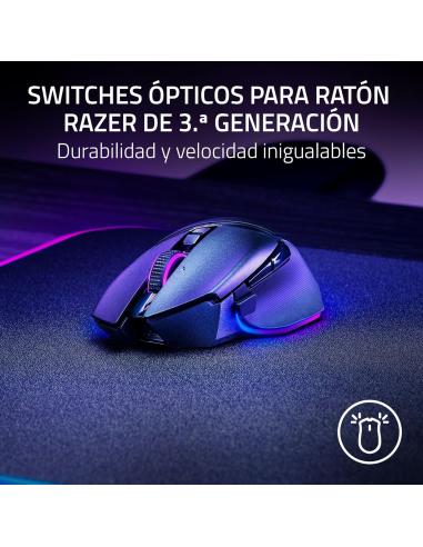 Razer Basilisk V3 Pro 35K Ratón Gaming Óptico Inalámbrico RGB 35000 DPI Negro