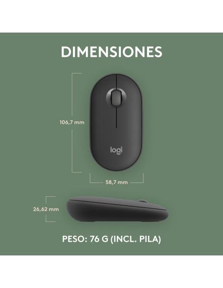Logitech Pebble Mouse 2 M350s Ratón 4000 DPI