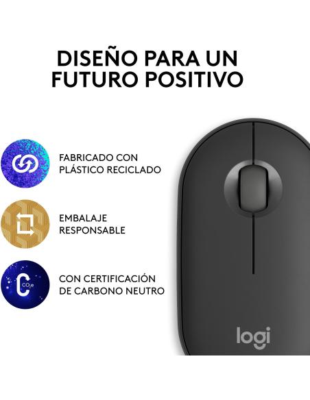 Logitech Pebble Mouse 2 M350s Ratón 4000 DPI