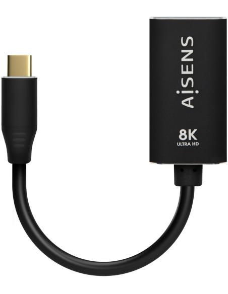 Aisens A109-0690 Conversor USB-C a DisplayPort 15cm Negro