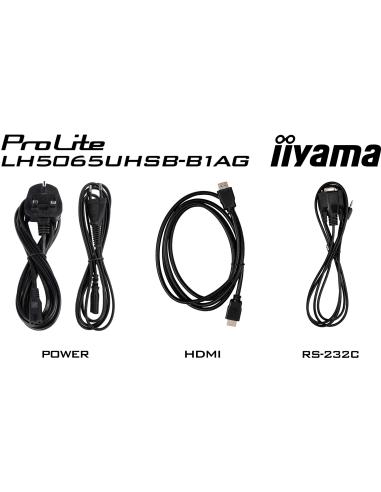 iiyama ProLite LH5065UHSB-B1AG 50" Pantalla Interactiva VA 4K Ultra HD Negro