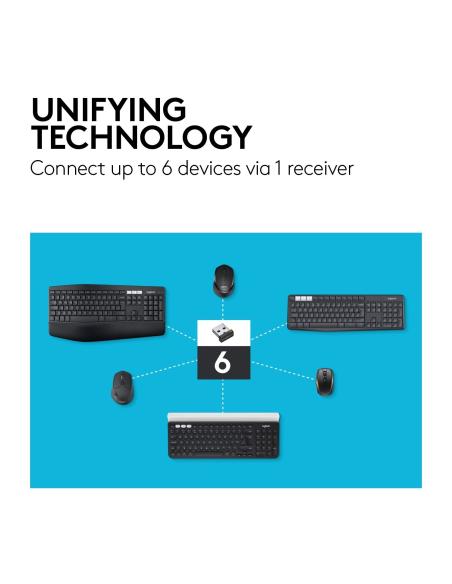 Logitech M720 Triathlon Ratón Inalámbrico Negro 1000DPI