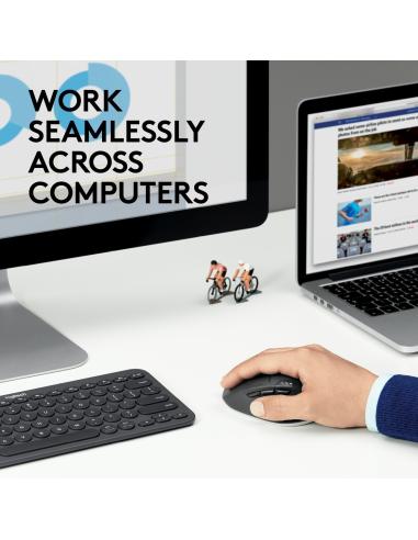 Logitech M720 Triathlon Ratón Inalámbrico Negro 1000DPI