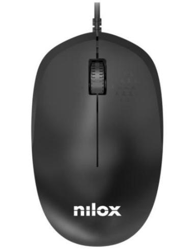 Nilox MOUSB1012 Ratón USB 1200 DPI Negro