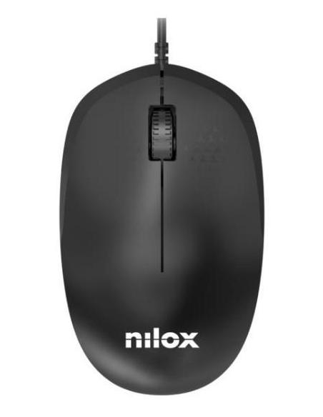 Nilox MOUSB1012 Ratón USB 1200 DPI Negro