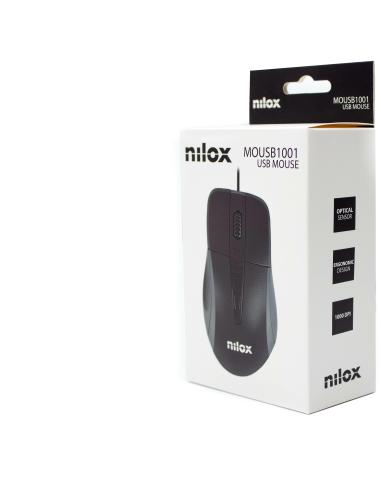 Nilox MOUSB1001 Ratón 1000 DPI Negro