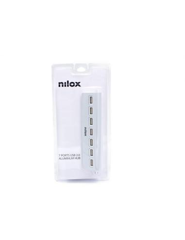 Nilox NXHU7ALU2 HUB USB-A a USB-A 7 Puertos Blanco