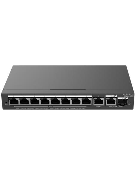 Ruijie RG-ES210GS-P Switch PoE Gesitonado L2 10 Puertos Gigabit + 2 SFP