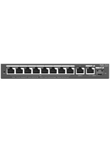 Ruijie RG-ES210GS-P Switch PoE Gesitonado L2 10 Puertos Gigabit + 2 SFP