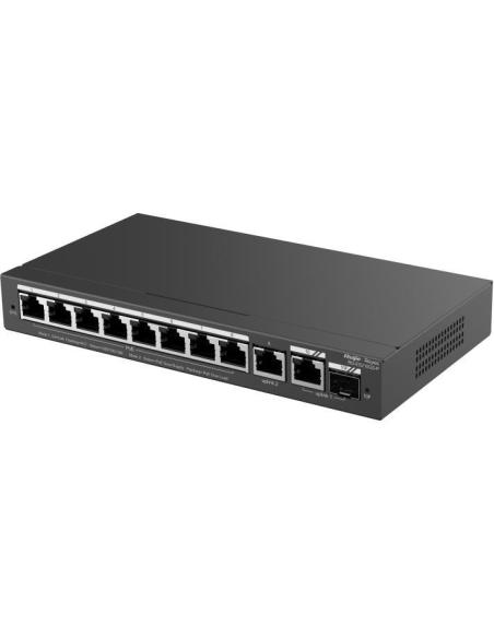 Ruijie RG-ES210GS-P Switch PoE Gesitonado L2 10 Puertos Gigabit + 2 SFP