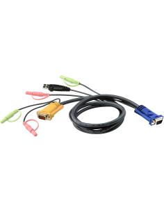 Aten 2L-5302U Cable VGA con USB-A/4x Jack 3.5mm Negro-978025