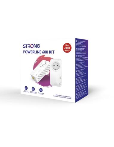 Strong 600 Duo Kit de 2 Adaptadores Powerline 600 Mbit/s