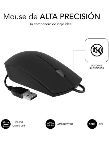 Subblim Business Slim KIT de Teclado y Ratón 1200DPI Negro