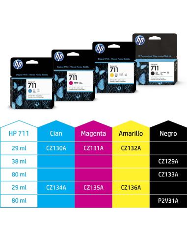 HP 711 CZ133A Cartucho de Tinta Negro