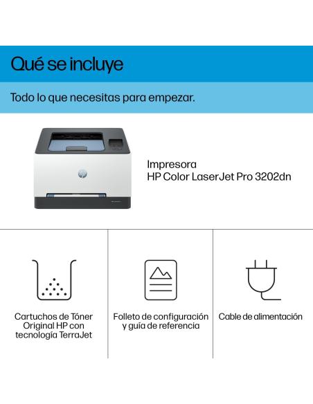 HP LaserJet Pro 3202DN Impresora Láser Color Blanco