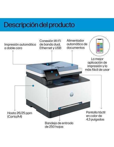 HP Color LaserJet Pro MFP 3302fdw Impresora Láser Multifunción Láser Color WiFi Dúplex Fax