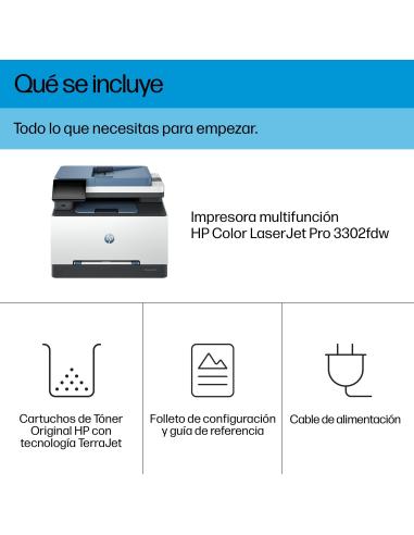 HP Color LaserJet Pro MFP 3302fdw Impresora Láser Multifunción Láser Color WiFi Dúplex Fax