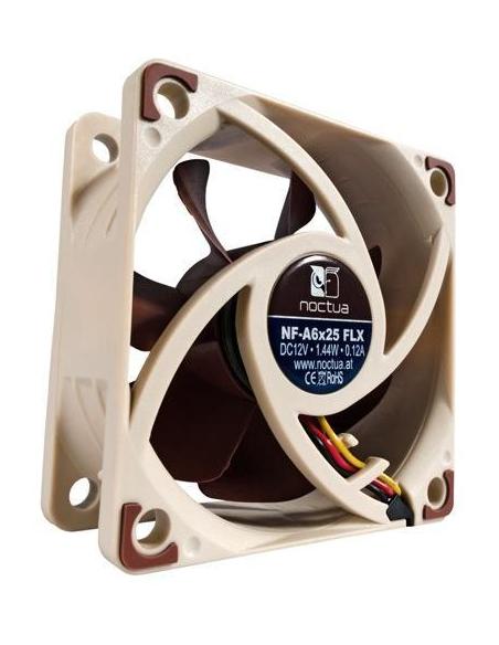 Noctua NF-A6x25 FLX Ventilador Suplementario 60mm Marrón