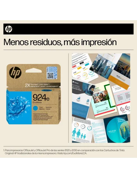 HP EvoMore 924E Cartucho de Tinta Cian