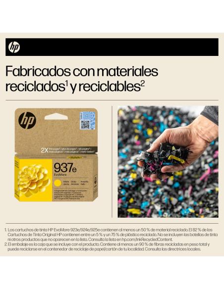 HP 937e EvoMore Cartucho de Tinta Original Amarilla