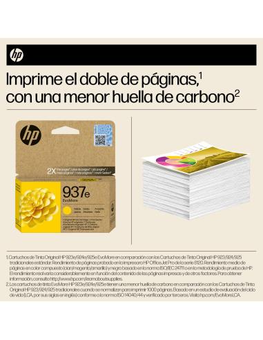 HP 937e EvoMore Cartucho de Tinta Original Amarilla