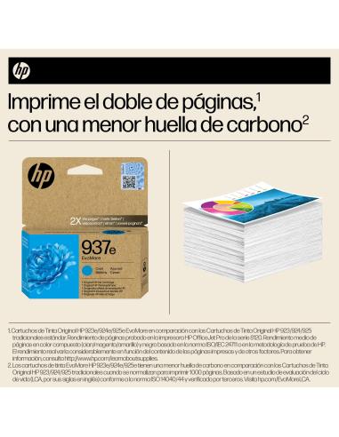 HP 937e 4S6W6NE Cartucho de Tinta Original Cian