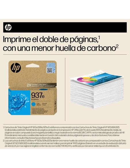 HP 937e 4S6W6NE Cartucho de Tinta Original Cian