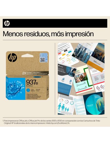 HP 937e 4S6W6NE Cartucho de Tinta Original Cian