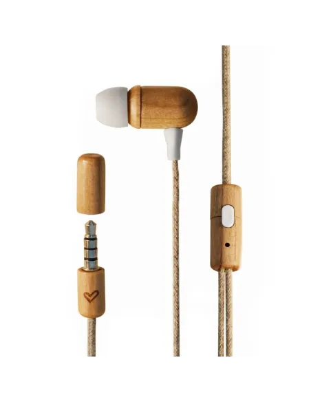 Energy Sistem Earphones Eco Auriculares con Micrófono Cherry Wood
