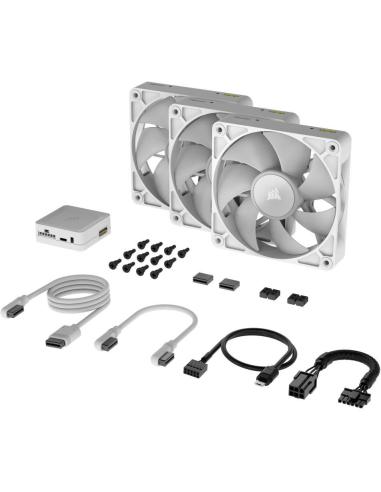 Corsair RX120 RGB PWM 3 Ventiladores 120 mm Blanco
