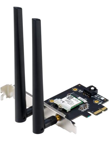 Asus PCE-AXE5400 Adaptador PCIe WiFi 6e Bluetooth 5.2 Triple Banda Negro