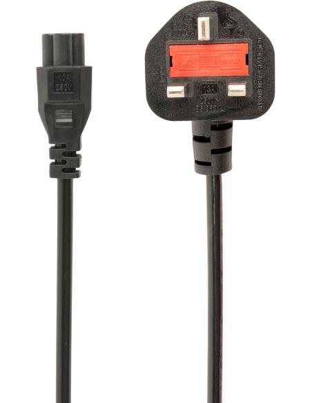 Gembird PC-187-ML12 Cable de Alimentación BS 1363 a C5 Acoplador 1.8 Metros Negro