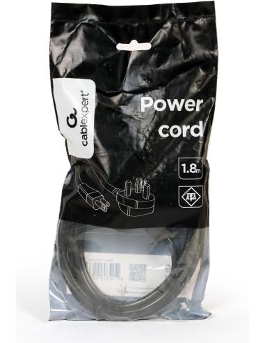 Gembird PC-187-ML12 Cable de Alimentación BS 1363 a C5 Acoplador 1.8 Metros Negro