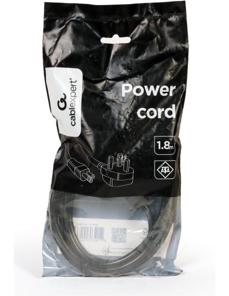 Gembird PC-187-ML12 Cable de Alimentación BS 1363 a C5 Acoplador 1.8 Metros Negro