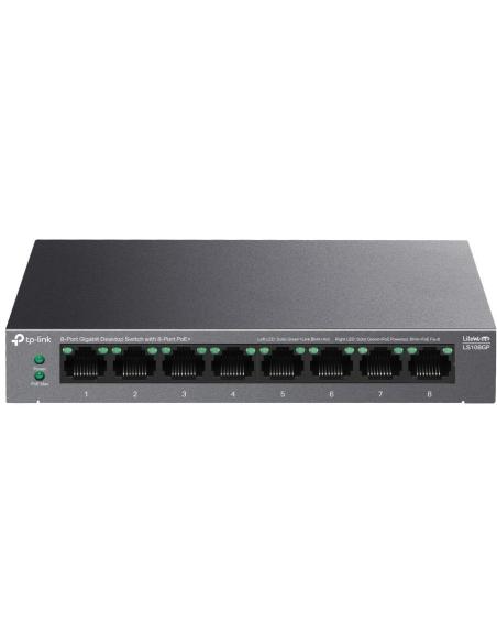 TP-Link LS108GP Switch 8 Puertos Gigabit PoE+ hasta 250 m de Transmisión