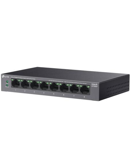 TP-Link LS108GP Switch 8 Puertos Gigabit PoE+ hasta 250 m de Transmisión
