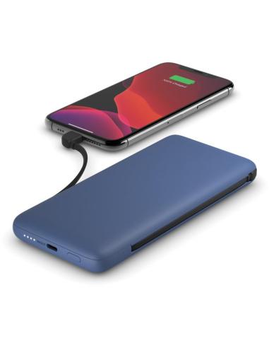 Belkin BoostCharge Plus BPB006BTBLU Powerbank USB-C 10000 mAh con Cables Integrados Azul