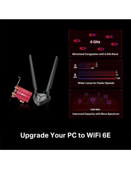TP-Link Archer TXE75E Adaptador PCIe AXE5400 WiFi 6E Bluetooth 5.2