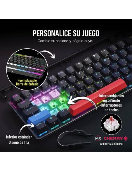 Corsair K70 Pro Mini Wireless Teclado Mecánico Gaming Inalámbrico RGB Cherry MX Red