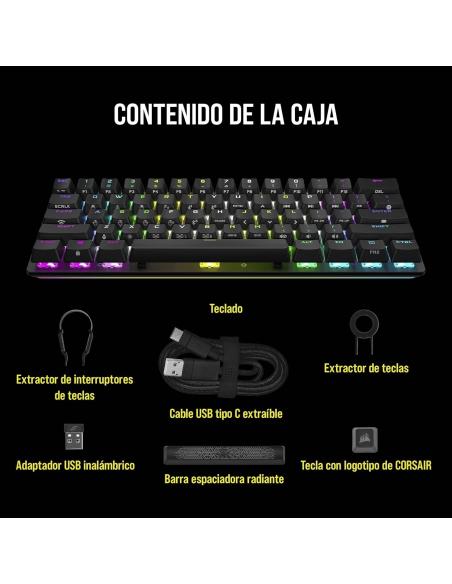 Corsair K70 Pro Mini Wireless Teclado Mecánico Gaming Inalámbrico RGB Cherry MX Red