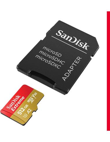 SanDisk Extreme A2 U3 V30 512GB MicroSDHC UHS-I Clase 10