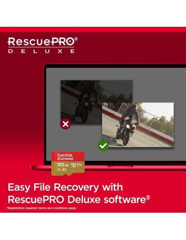 SanDisk Extreme A2 U3 V30 512GB MicroSDHC UHS-I Clase 10