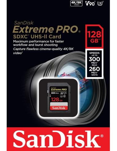 SanDisk Extreme PRO 128GB SDXC UHS-II Clase 10