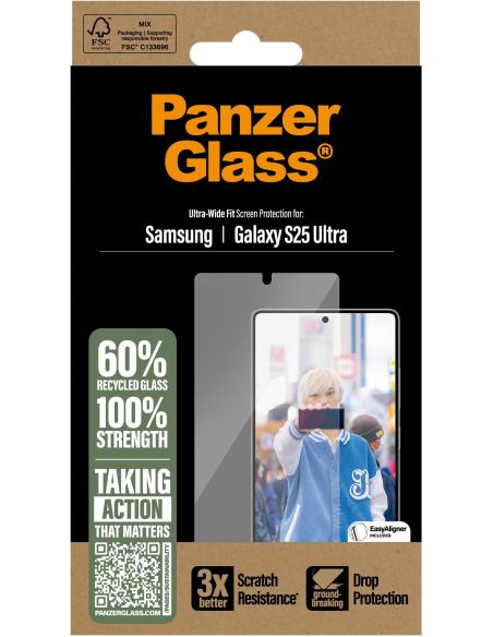 PanzerGlass Ultra Wide Fit Protector de Pantalla para Samsung Galaxy S25 Ultra