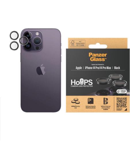 PanzerGlass Camera Rings Protectores de Cámara para iPhone 14 Pro/Pro Max Negros