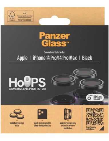 PanzerGlass Camera Rings Protectores de Cámara para iPhone 14 Pro/Pro Max Negros