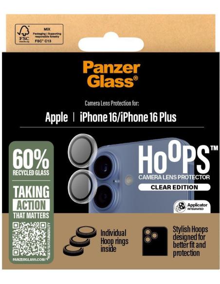 PanzerGlass PG Hoops TP Protector de Cámara para iPhone 16/16 Plus
